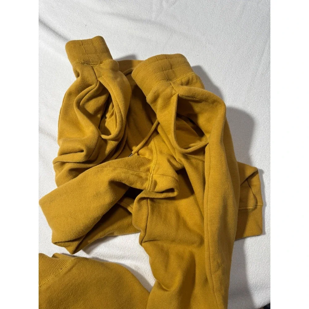 True Religion Mens Mustard Yellow Horseshoe Logo Jogger Sweatpants